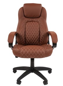 Кресло компьютерное CHAIRMAN 432, экокожа, цвет коричневый в Копейске - предосмотр 2