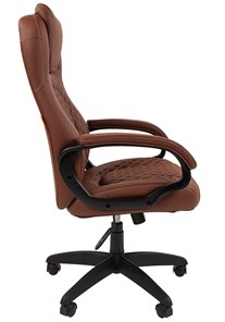 Кресло компьютерное CHAIRMAN 432, экокожа, цвет коричневый в Челябинске - предосмотр 4
