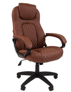 Кресло компьютерное CHAIRMAN 432, экокожа, цвет коричневый в Челябинске - предосмотр 1