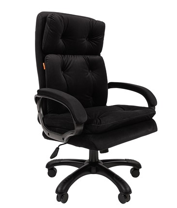 Кресло компьютерное CHAIRMAN 442 ткань черный в Миассе - изображение