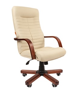 Офисное кресло CHAIRMAN 480 WD, экокожа, цвет бежевый в Миассе
