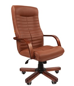 Компьютерное кресло CHAIRMAN 480 WD, экокожа, цвет коричневый в Челябинске
