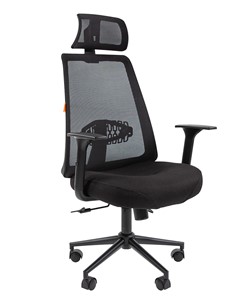 Офисное кресло CHAIRMAN 535 BLACK Сетчатый акрил черный / Полиэстер черный в Копейске