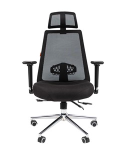 Офисное кресло CHAIRMAN 535 LUX сетчатый акрил черный / полиэстер черный в Копейске - предосмотр 1