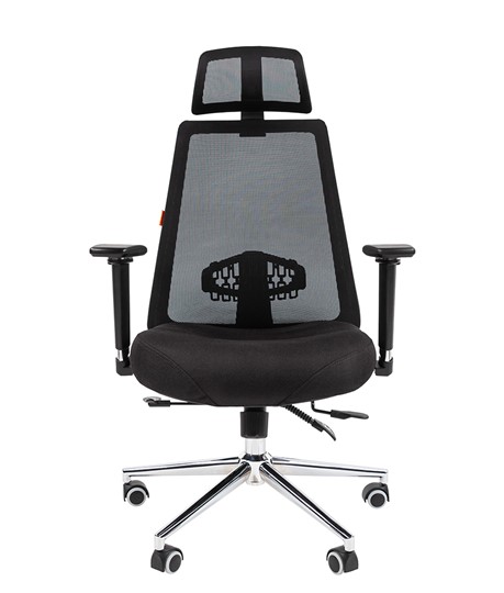 Офисное кресло CHAIRMAN 535 LUX сетчатый акрил черный / полиэстер черный в Копейске - изображение 1