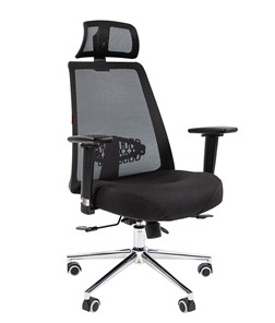 Офисное кресло CHAIRMAN 535 LUX сетчатый акрил черный / полиэстер черный в Копейске - предосмотр