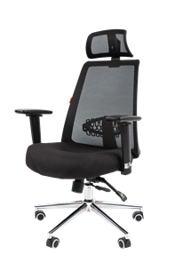 Офисное кресло CHAIRMAN 535 LUX сетчатый акрил черный / полиэстер черный в Копейске - предосмотр 3