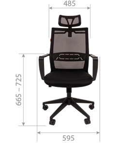Офисное кресло CHAIRMAN 545 сетка/ткань серый в Челябинске - предосмотр 1