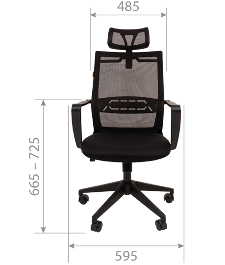 Офисное кресло CHAIRMAN 545 сетка/ткань серый в Челябинске - изображение 1