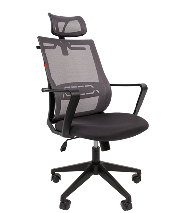Офисное кресло CHAIRMAN 545 сетка/ткань серый в Миассе - изображение