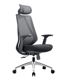 Кресло офисное CHAIRMAN 580 Сетчатый акрил серый / Полиэстер черный в Челябинске - предосмотр