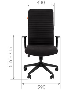 Кресло компьютерное CHAIRMAN 611 черный в Копейске - предосмотр 3