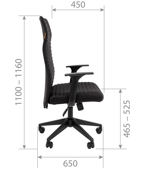 Кресло компьютерное CHAIRMAN 611 черный в Копейске - изображение 4