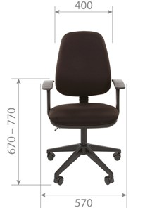 Кресло компьютерное CHAIRMAN 661 Ткань стандарт 15-21 черная в Копейске - предосмотр 3