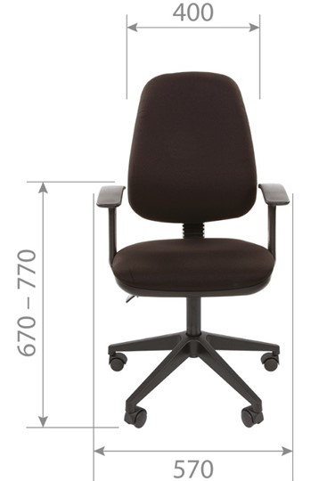 Кресло компьютерное CHAIRMAN 661 Ткань стандарт 15-21 черная в Магнитогорске - изображение 3