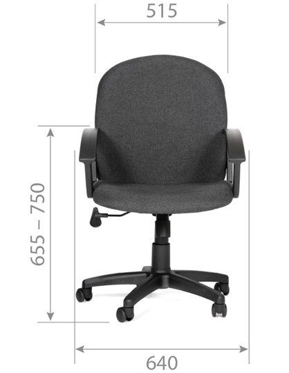 Кресло компьютерное CHAIRMAN 681 Ткань C-2 серое в Миассе - изображение 3