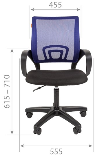 Кресло офисное CHAIRMAN 696 black LT, синий в Челябинске - изображение 3