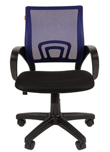 Кресло офисное CHAIRMAN 696 black Сетчатый акрил DW61 синий в Миассе - предосмотр 1
