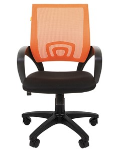 Кресло офисное CHAIRMAN 696 black Сетчатый акрил DW66 оранжевый в Копейске - предосмотр 4