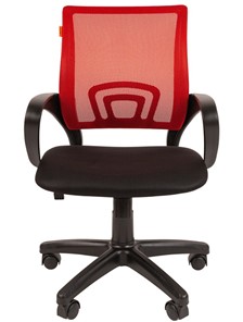 Офисное кресло CHAIRMAN 696 black Сетчатый акрил DW69 красный в Челябинске - предосмотр 4