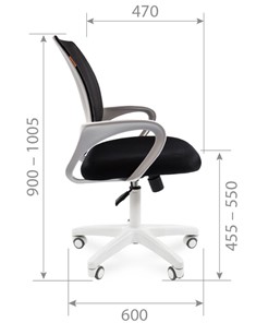 Офисное кресло CHAIRMAN 696 white, черный в Челябинске - предосмотр 2