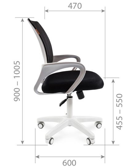 Офисное кресло CHAIRMAN 696 white, черный в Челябинске - изображение 2