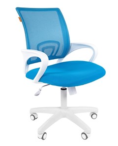 Офисное кресло CHAIRMAN 696 white, tw12-tw04 голубой в Челябинске