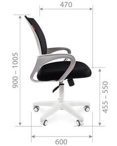 Офисное кресло CHAIRMAN 696 white, tw12-tw04 голубой в Челябинске - предосмотр 2