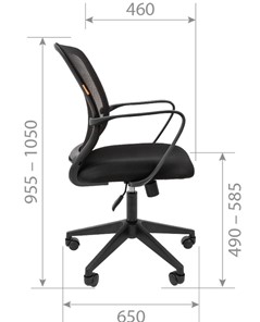 Офисное кресло CHAIRMAN 698 black TW, ткань, цвет серый в Челябинске - предосмотр 2