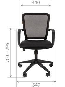 Офисное кресло CHAIRMAN 698 black TW, ткань, цвет серый в Челябинске - предосмотр 1