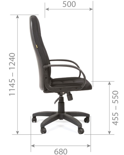 Офисное кресло CHAIRMAN 727 TW 11, цвет черный в Миассе - изображение 5