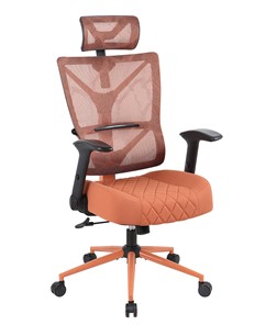 Кресло компьютерное CHAIRMAN CH566 сетчатый акрил оранжевый / полиэстер оранжевый в Челябинске