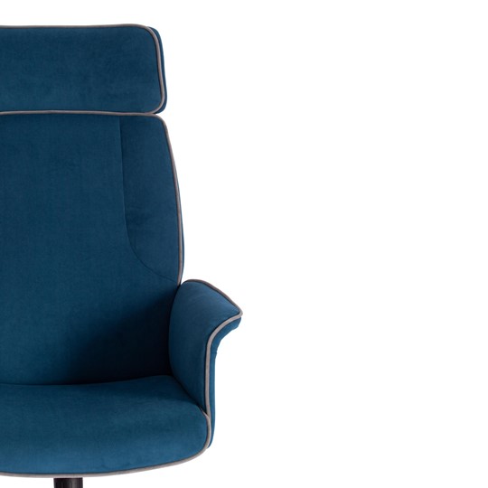 Кресло офисное CHARM флок, синий, 32 арт.13912 в Челябинске - изображение 5