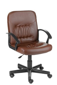 Офисное кресло Чат кожзам коричневый в Копейске