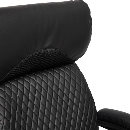 Кресло CHIEF кож/зам/ткань, черный/черный стеганный/черный, 36-6/36-6/11 арт.12851 в Миассе - изображение 8