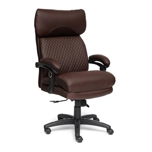 Офисное кресло CHIEF кож/зам/ткань, коричневый/коричневый стеганный, 36-36/36-36 стеганный/24 арт.13111 в Копейске