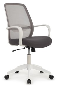 Кресло компьютерное Design W-207, Белый пластик/серая сетка в Челябинске