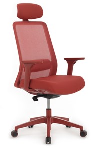 Кресло Design WORK W-218C, Красный пластик/Красная сетка в Копейске