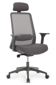 Компьютерное кресло Design WORK W-218C, Серый пластик/Серая сетка в Копейске