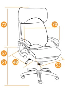 Офисное кресло DUKE флок/ткань, серый/серый, 29/TW-12 арт.14039 в Миассе - предосмотр 27