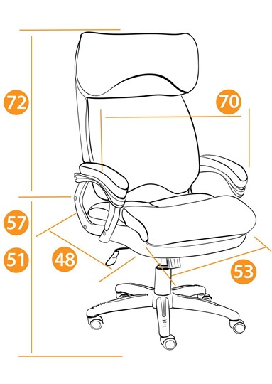 Офисное кресло DUKE флок/ткань, серый/серый, 29/TW-12 арт.14039 в Магнитогорске - изображение 27