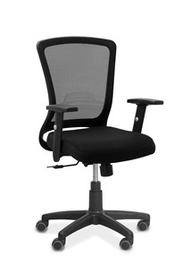Офисное кресло для персонала Фьюжн, сетка/ткань TW / черная/черная в Миассе