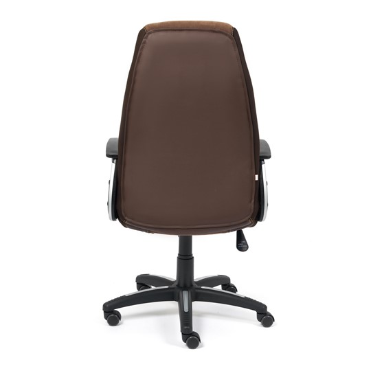 Кресло компьютерное INTER кож/зам/флок/ткань, коричневый, 36-36/6/TW-24 арт.15028 в Челябинске - изображение 4