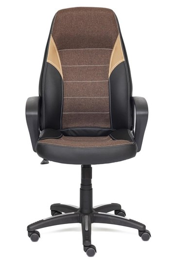 Офисное кресло INTER кож/зам/ткань, черный/коричневый/бронзовый, 36-6/3М7-147/21 арт.12016 в Челябинске - изображение 1