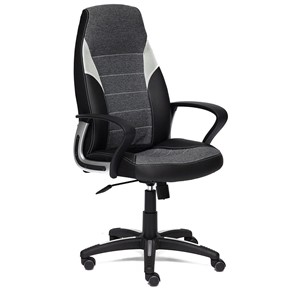Кресло компьютерное INTER кож/зам/ткань, черный/серый/серый, 36-6/207/14 арт.12017 в Миассе