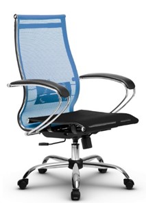 Офисное кресло МЕТТА B 2m 9/K131, Основание 17833  голубой/черный в Челябинске - предосмотр
