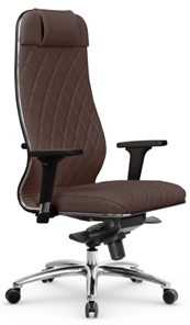 Кресло офисное Мetta L 1m 40M/2D Infinity Easy Clean (MPES) мультиблок, нижняя часть 17838 темно-коричневый в Челябинске