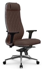 Кресло офисное Мetta L 1m 40M/2D Infinity Easy Clean (MPES) мультиблок, нижняя часть 17839 темно-коричневый в Челябинске