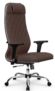 Кресло офисное Мetta L 1m 40M/2D Infinity Easy Clean (MPES) топган, нижняя часть 17833 темно-коричневый в Челябинске