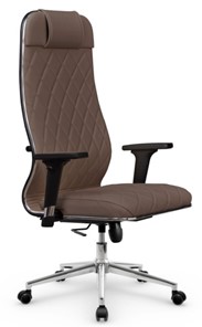 Кресло офисное Мetta L 1m 40M/2D Infinity Easy Clean (MPES) топган OMS, нижняя часть 17853 светло-коричневый в Челябинске